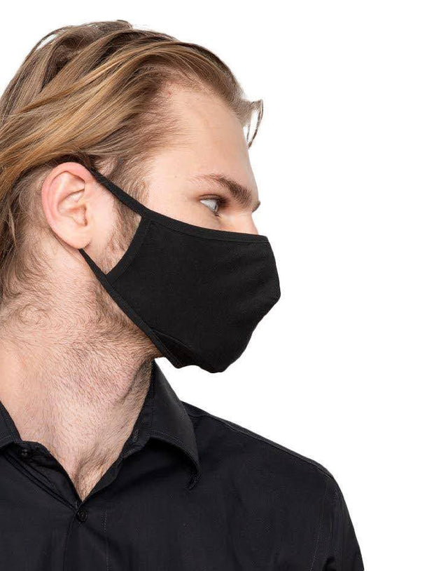 Black Knit Anti-Viral Contour Mask (Pack of 3) - Kloth Studio Inc. - klothstudio.com