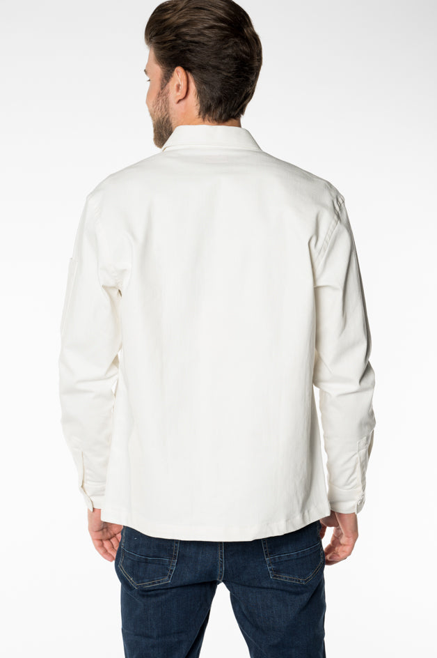 White 2-Pocket Chore Coat