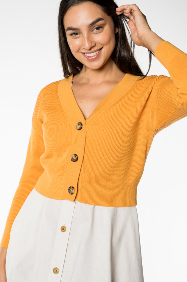 Orange Cropped Sweater