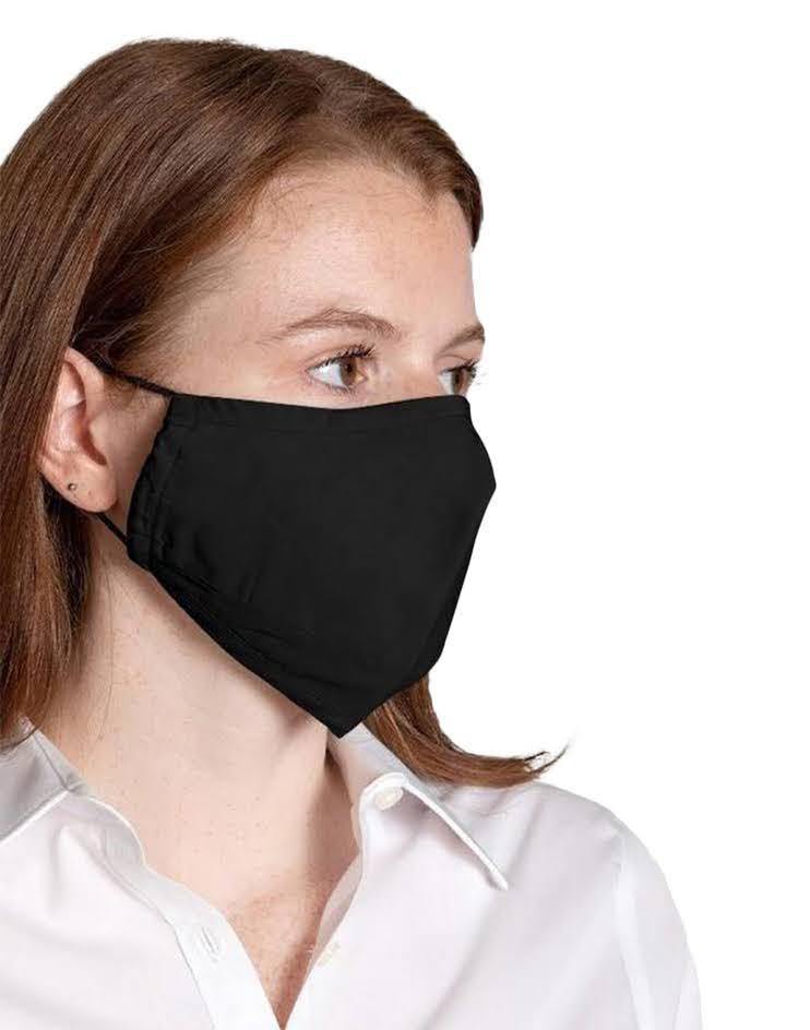 Black Anti-Bacterial Bamboo Rayon Contour Mask (Pack of 3) - Kloth Studio Inc. - klothstudio.com