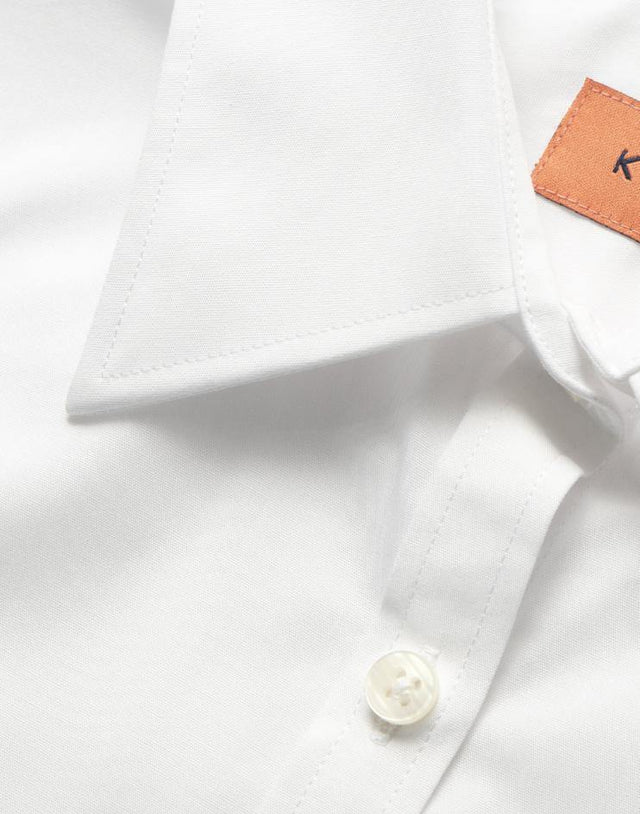 Women’s Classic White Button Front, Collar Dress Shirt - Kloth Studio Inc. - klothstudio.com