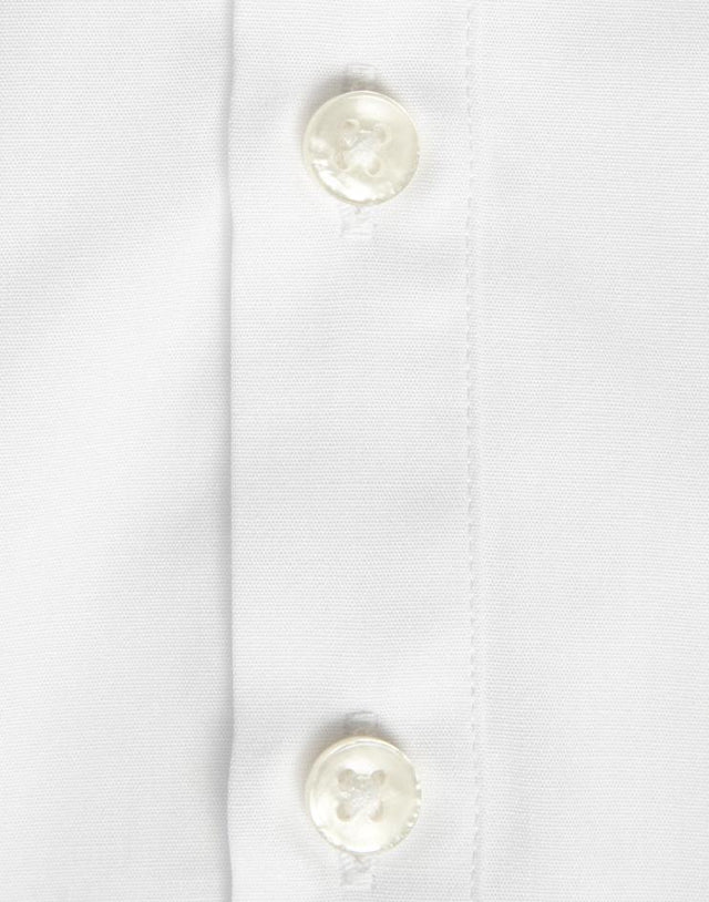 Women’s White Bib, Mandarin Collar Shirt - Kloth Studio Inc. - klothstudio.com