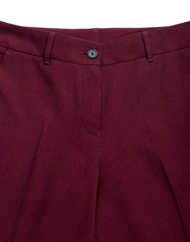Burgundy Women's Suit Trousers - Kloth Studio Inc. - klothstudio.com