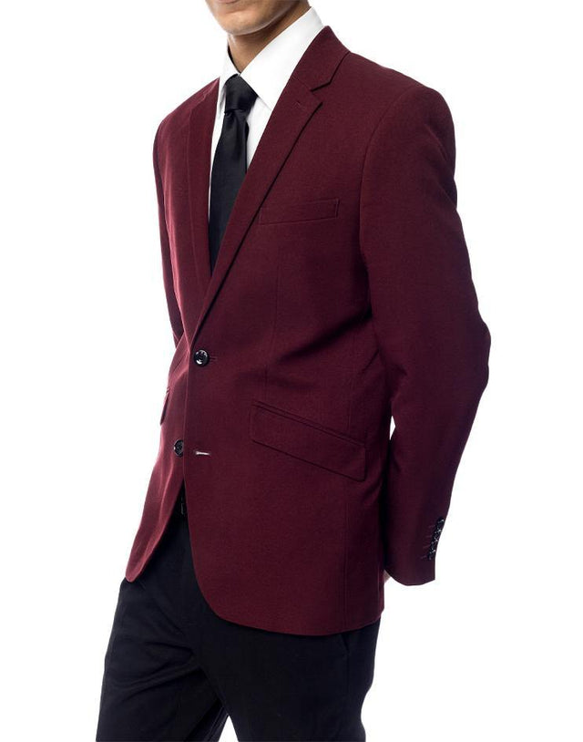 Burgundy Men's Suit Jacket - Kloth Studio Inc. - klothstudio.com