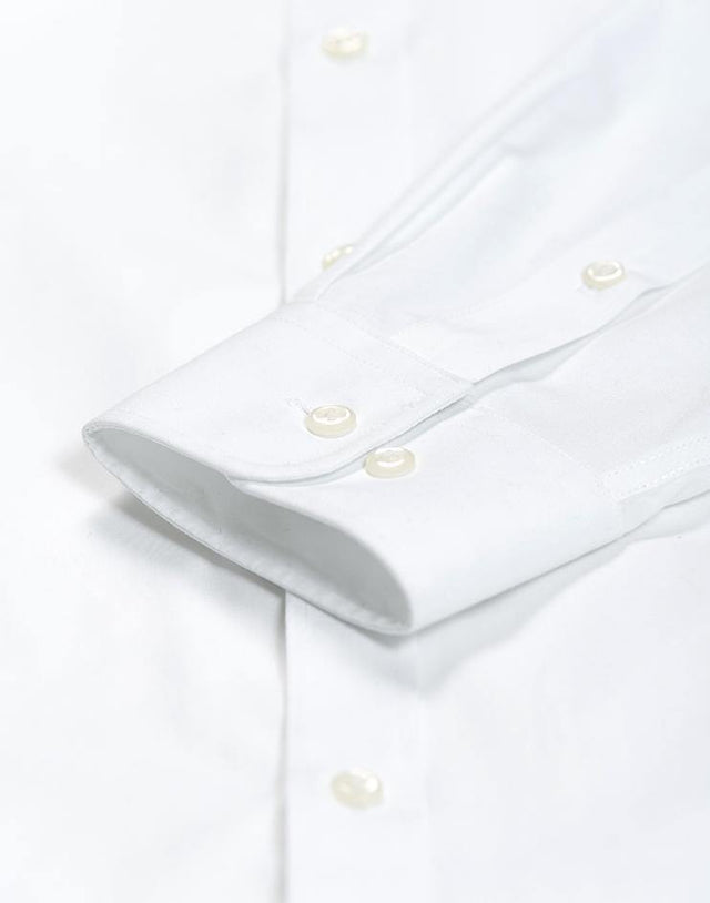 White Mandarin Collar Shirt - Kloth Studio Inc. - klothstudio.com