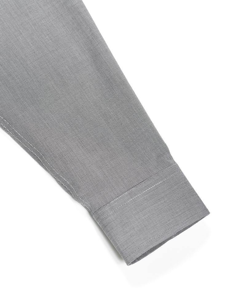 Grey Mandarin Collar Shirt - Kloth Studio Inc. - klothstudio.com