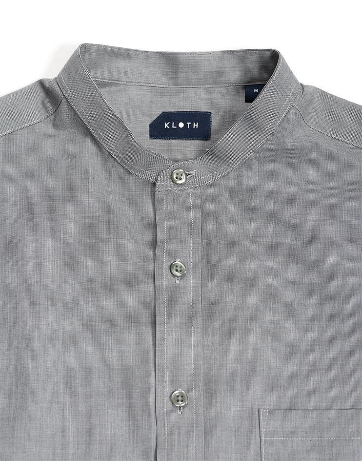 Grey mandarin sale collar shirt