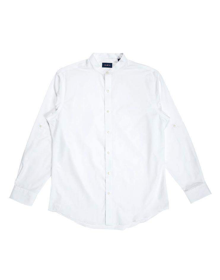Classic Mandarin Collar Shirt - Kloth Studio Inc. - klothstudio.com