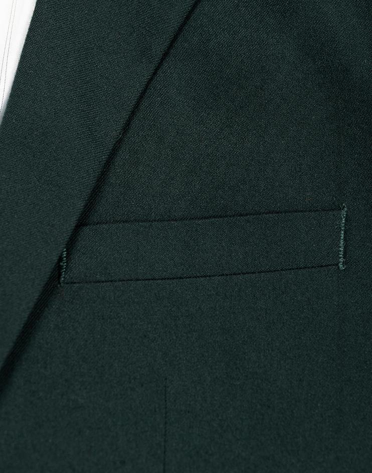 Forest Green Two-Button Suit Jacket - Kloth Studio Inc. - klothstudio.com