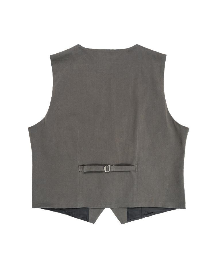 Men's Grey 3-Button Vest - Kloth Studio Inc. - klothstudio.com