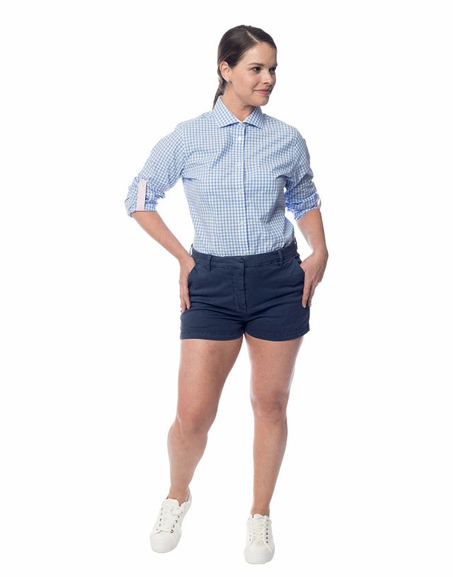 Women's Navy Blue Chino Shorts