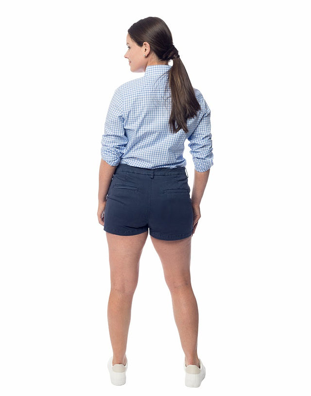 Women's Navy Blue Chino Shorts