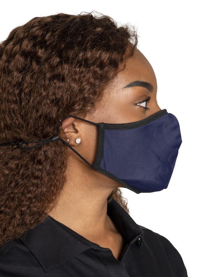 Women's Anti-Viral High Performance Face Mask in Navy Blue (Pack of 3) - Kloth Studio Inc. - klothstudio.com