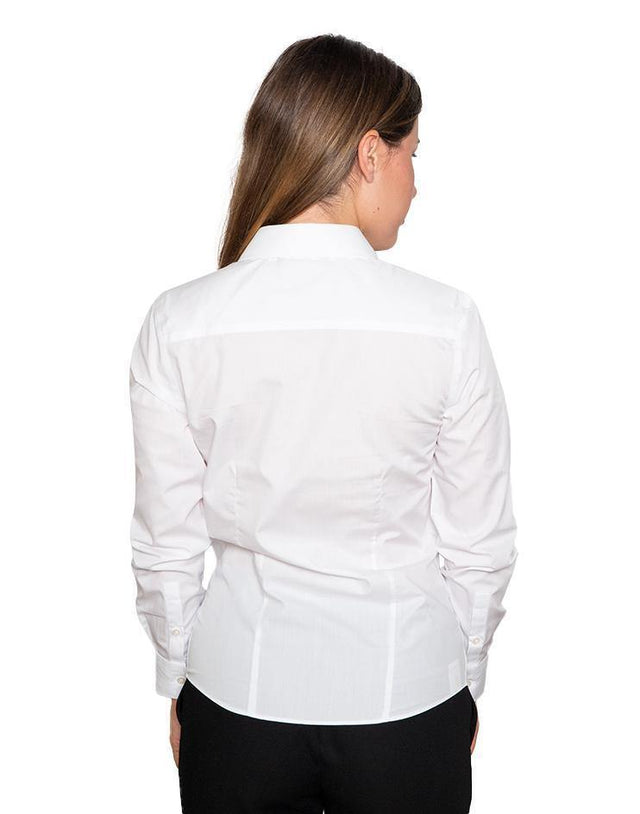 Women’s Classic White Button Front, Collar Dress Shirt - Kloth Studio Inc. - klothstudio.com